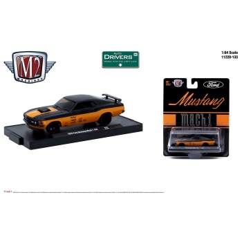 M2 Machines 1:64 Ford Mustang Mach 1 428 1970 black orange